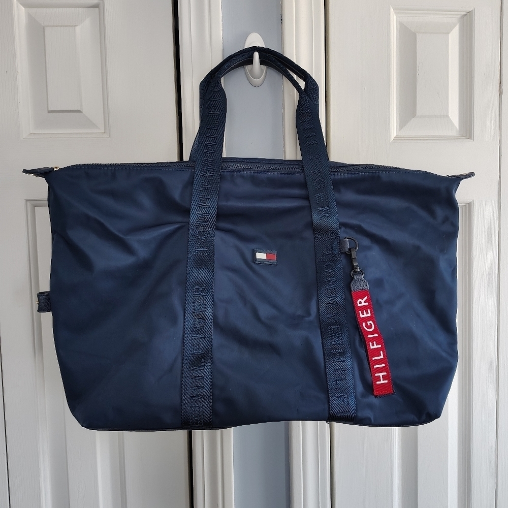 Tommy Hilfiger Navy Weekender Nylon Bag Travel